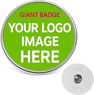Personalised Pin Badges – Choose Quantity (1–100 pcs) Custom Photo, Text, Logo Metal Lapel Pins with Butterfly Clutch