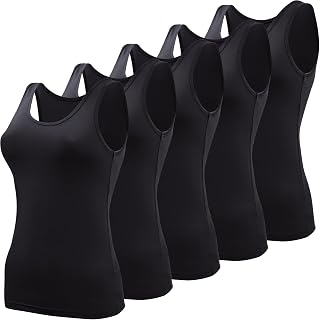 BQTQ 5 Pieces Tank Tops Women Tank Top Basic Camisole Tank Top Camisole Tank Top for Women