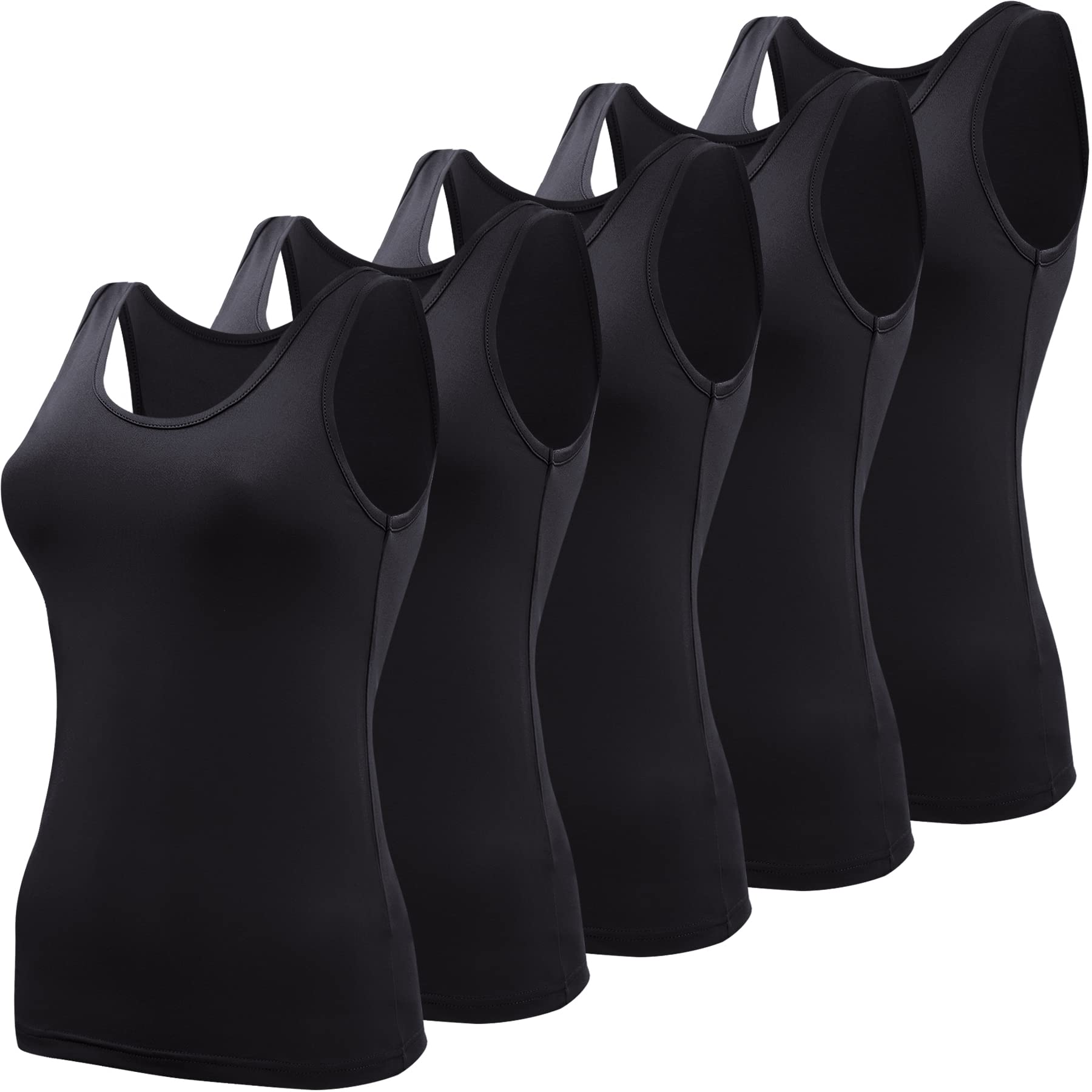 BQTQ 5 Pieces Tank Tops Women Tank Top Basic Camisole Tank Top Camisole Tank Top