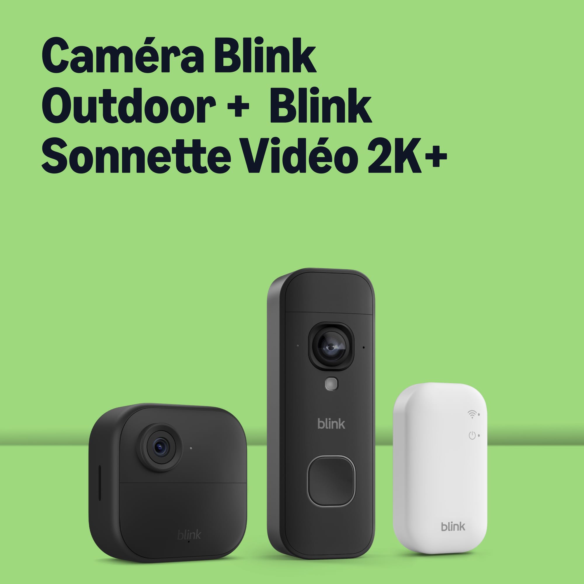 Caméra Blink Outdoor 4 avec Sonnette vidéo 2K+ sans fil (nouvelle génération), N