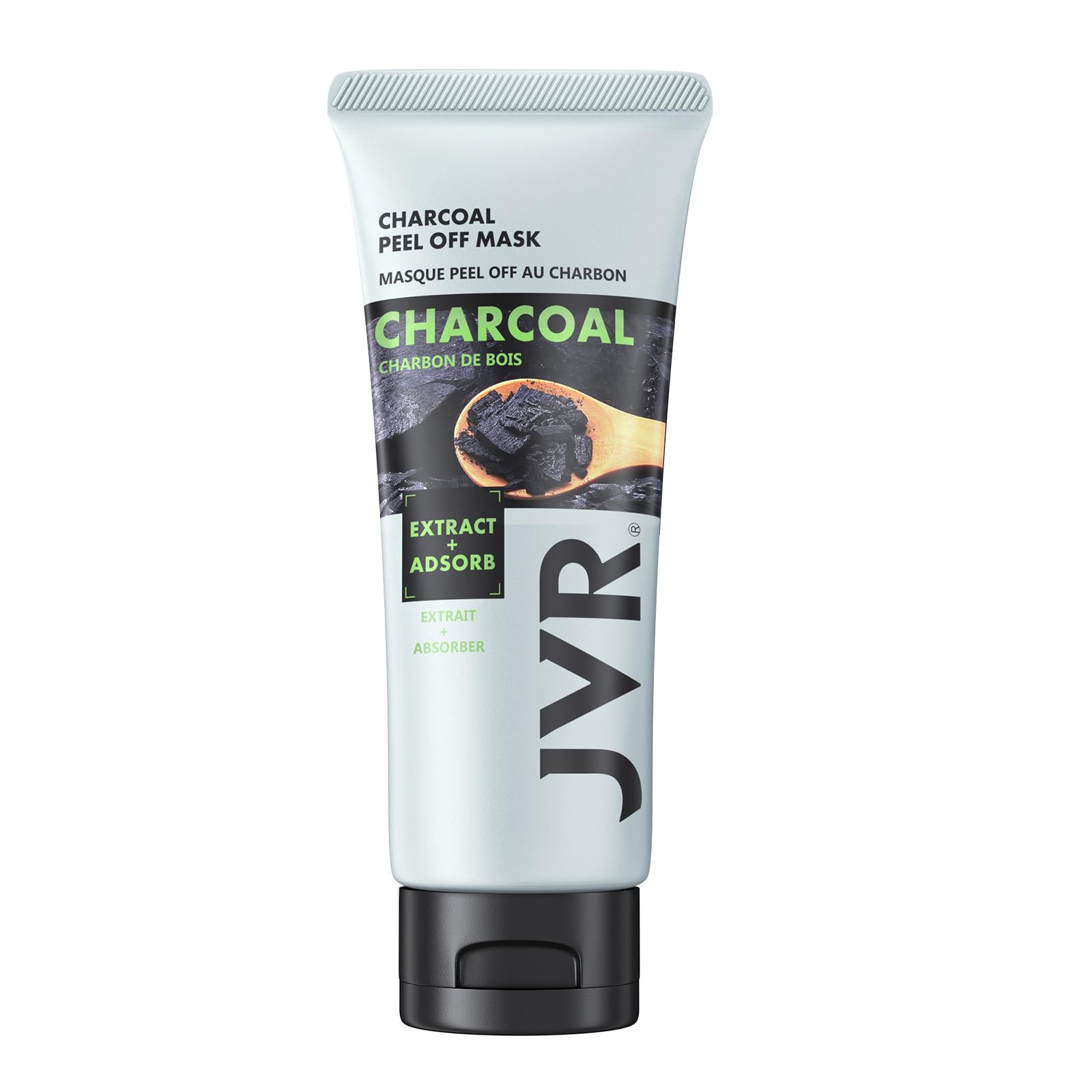 JVR Blackhead Remover Mask for Men&Women,Bamboo Charcoal Peel Off Black Mask,Pur