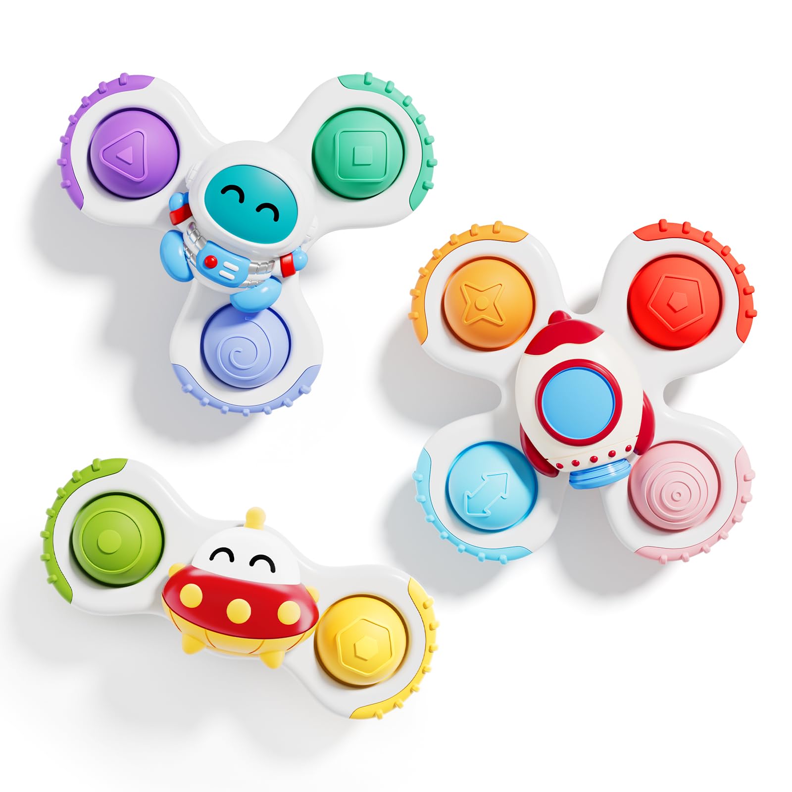 ALASOU Pop Suction Cup Spinner Airplane Travel Toys for 1 Year Old Boy Girl | No