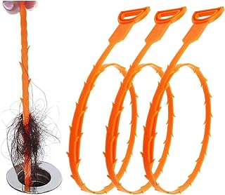 Forlivese 25 Inch Drain Snake 3 Pack, Hair Clog Remover Sink Unblocker | Reusable Shower Drain Cleaner Unblocker Tool, Plumbing Tools for Shower, Kitchen, Toilet, Bathroom Plug Hole