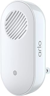 Arlo Chime 2 with Built-in Siren, Audible Alerts & Customizable Melodies – Wi-Fi Enabled, Compatible with Doorbell & Security Cameras (Renewed)