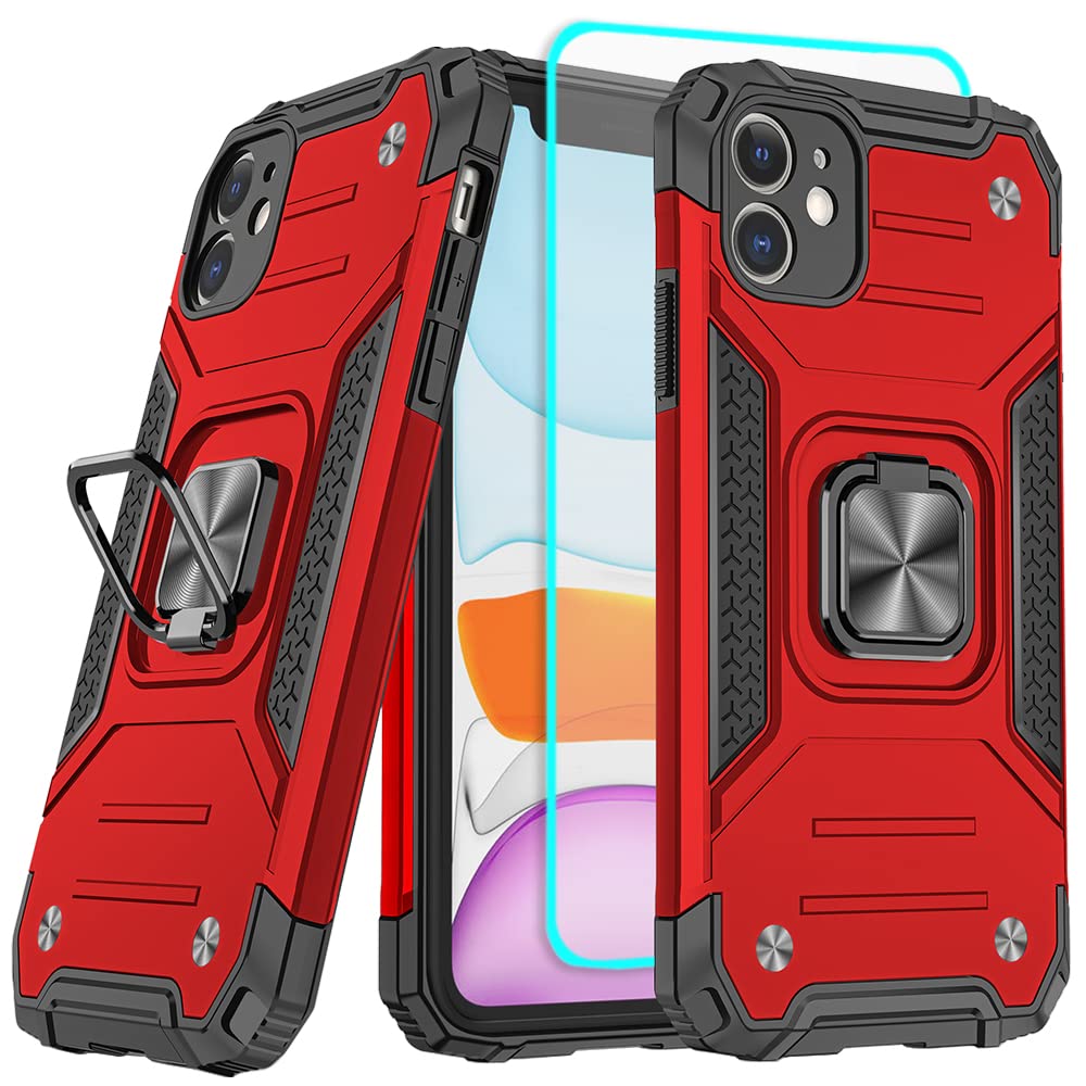 for iPhone 11 Case, iPhone 11 Phone Case with HD Screen Protector, HNHYGETE 360°