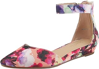 Dream Pairs Amiga - Women's Low Wedge Flat Shoes, Silver (Silver/Glitter), UK 10.5