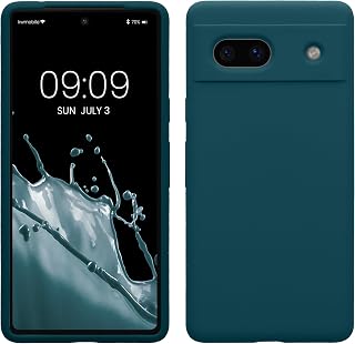 kwmobile Case Compatible with Google Pixel 7a Case - TPU and Silicone Anti-Shock Case - Suitable for Wireless Charging - Matte Oil