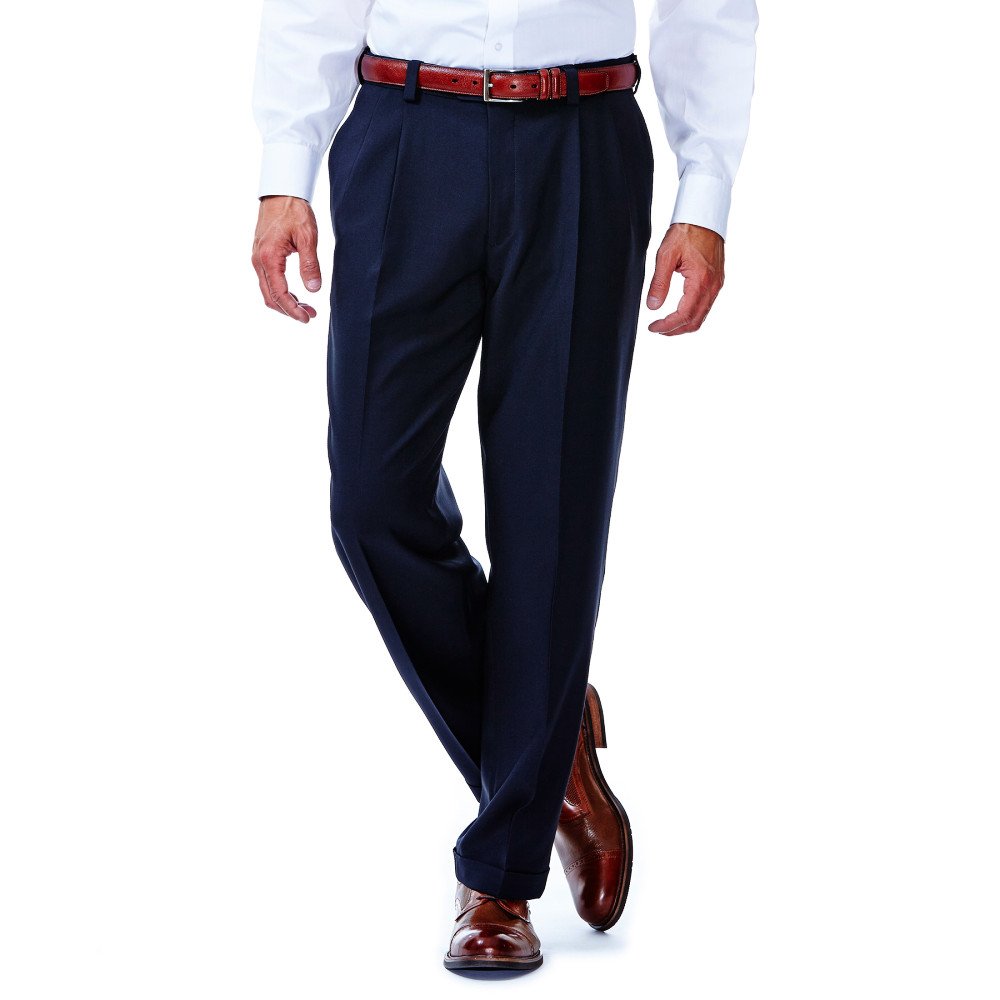 Haggar ECLO Repreve Stria - Pleated Front Dress Trousers - with_Dartpers Men