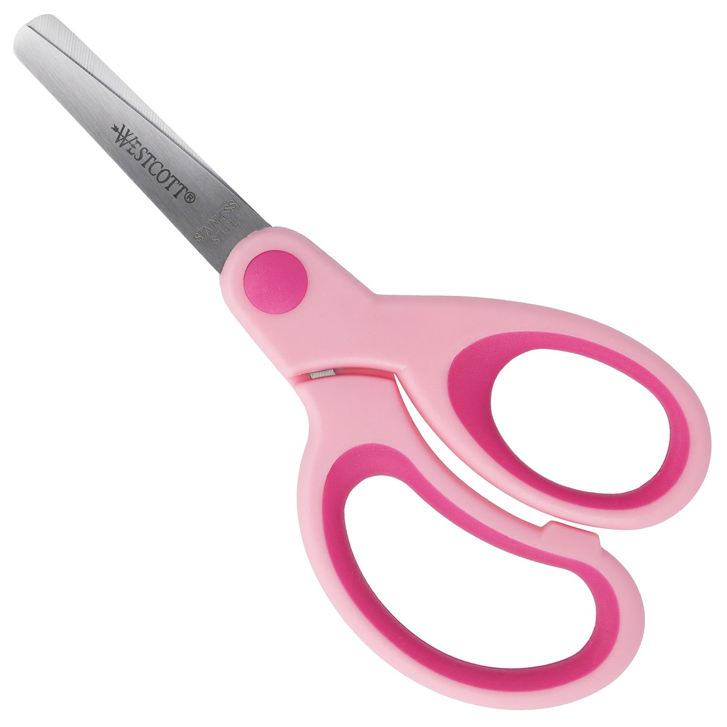 Westcott Softgrip Children's Scissors Pink Right-Handed | Ergonomic Handle for p