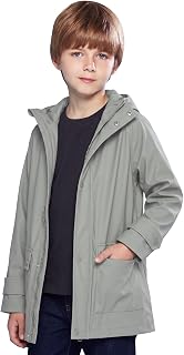 SOLOCOTE Lined Coat Girls Thin Jacket Kids Hooded Jumper Spring Coat