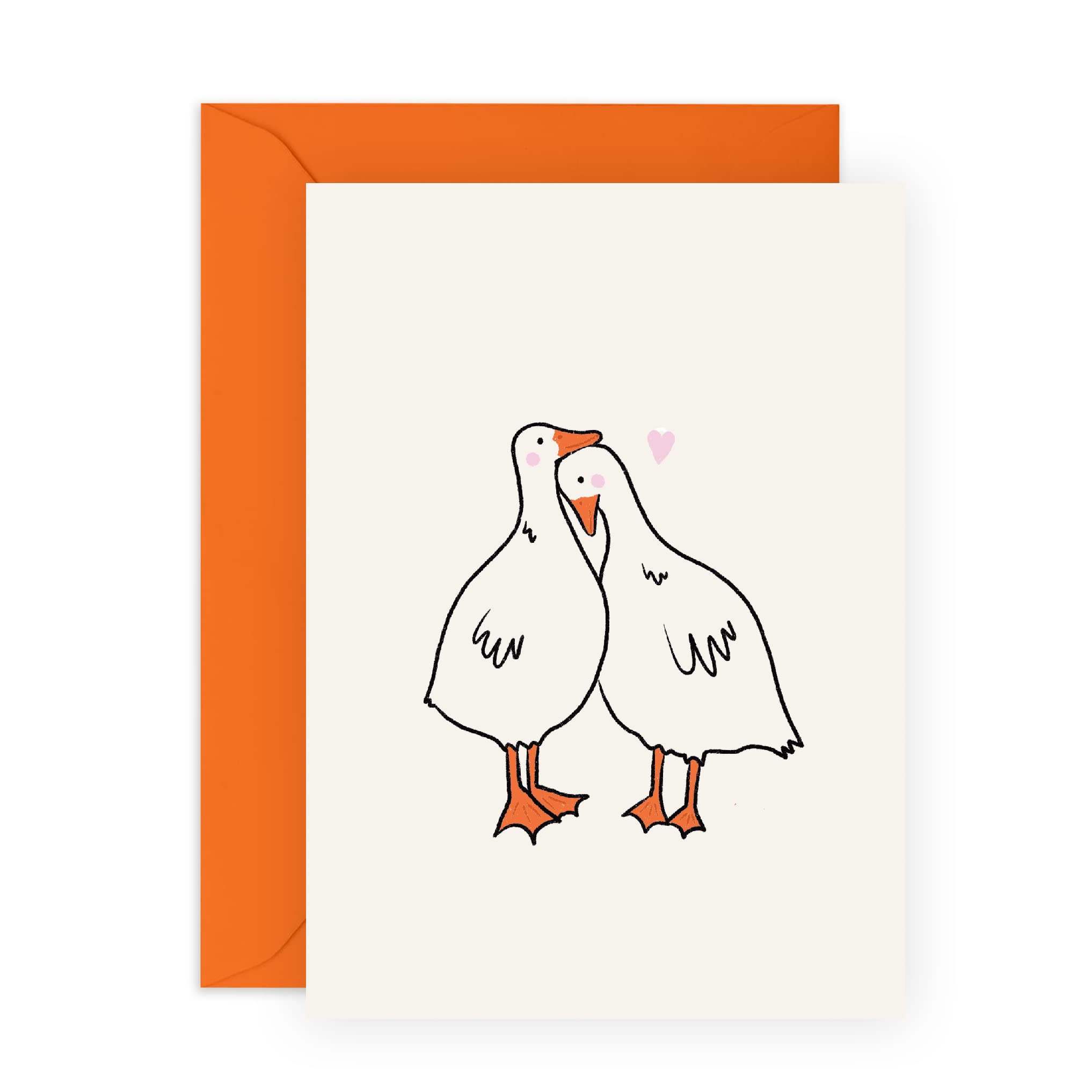 Boyfriend Birthday Card - Girlfriend Anniversary Card - Ducks In Love - Wedding 