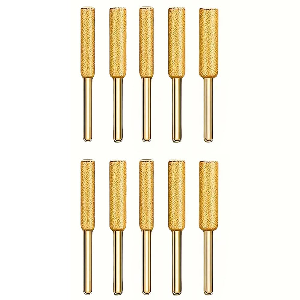 Golden Diamond Chain Saw Sharpener Set, Titanium Coated Corundum Grinding Bit, R