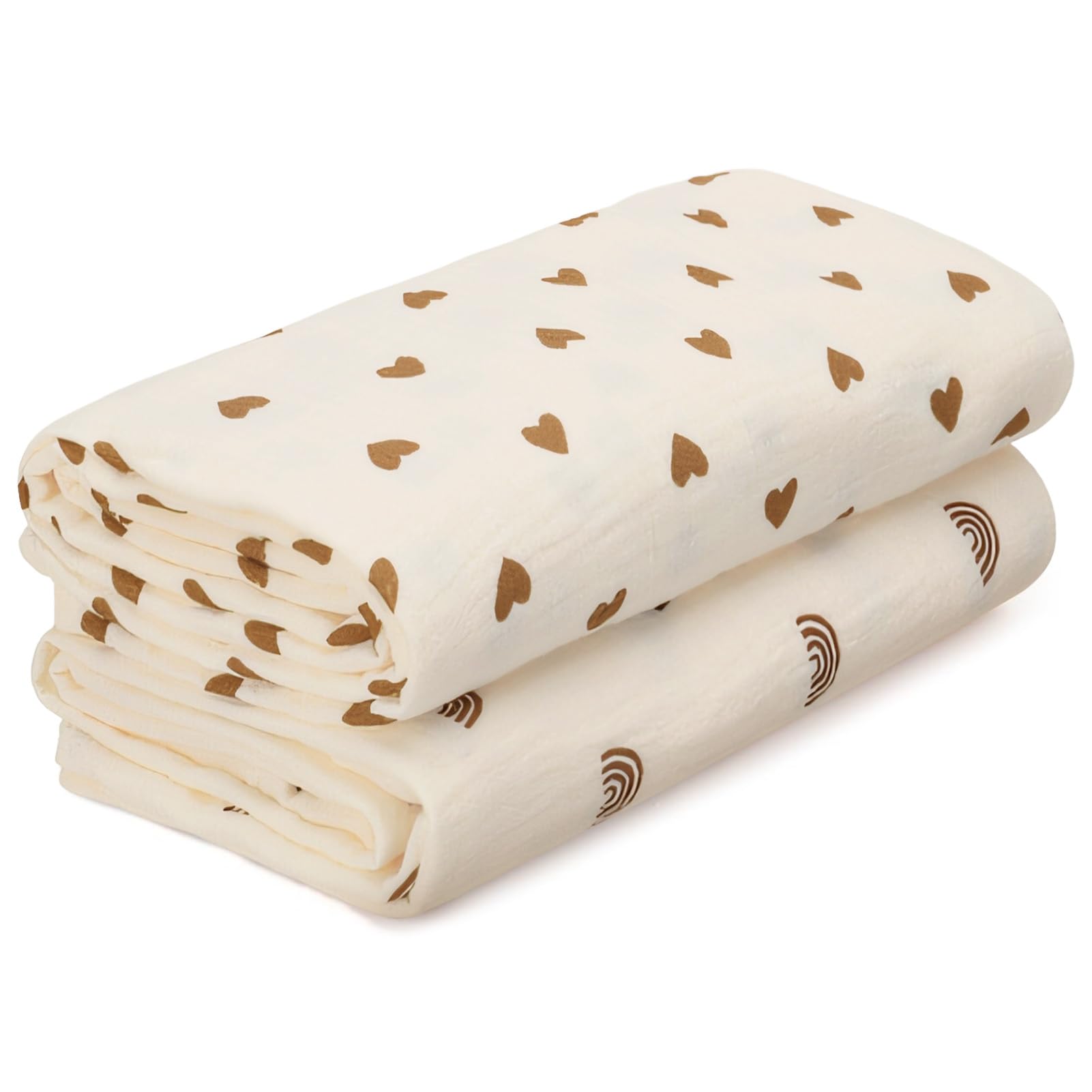 GSrenyu 2 Pcs Large Muslin Blanket Large Muslin Cloths For Baby | 100x100cm, 100