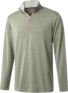 M MAELREG Quarter Zip Golf Pullover Men Dry Fit Long Sleeve Performance Wicking Mock Neck 1/4 Zip Pullover Mens Sweatshirt