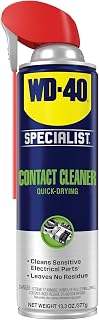 WD-40 Specialist Contact Cleaner, Fast-Dry, No-Residue, 13.3 OZ [1-Pack] | Cleans Battery Terminals & Motor Contacts, Safe on Circuit Boards, Fast-Drying, No-Residue, Remove Flux & Oil