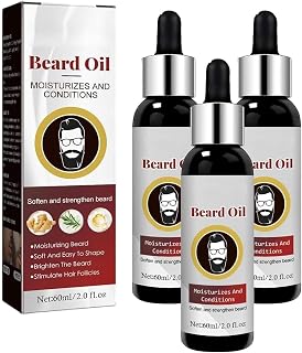 sjfscqr Beard Growth Organic Care Oil,Growth Oil Conditioner for Beard Care,Natural Beard Growth Essence,Moisturizes and Conditions Beard