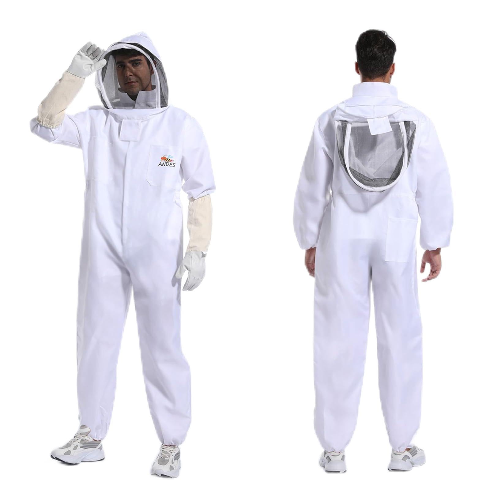 ANDES Sting Proof Bee Suit with Gloves & Fencing Veil, XL(Fits 5'11"-6'3") | Pro