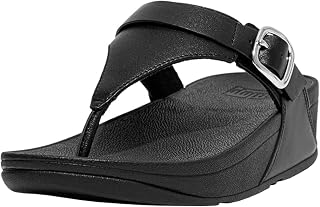 Fitflop Lulu Adjustable Leather Toe-post Sandals Wedge SandalsWomen