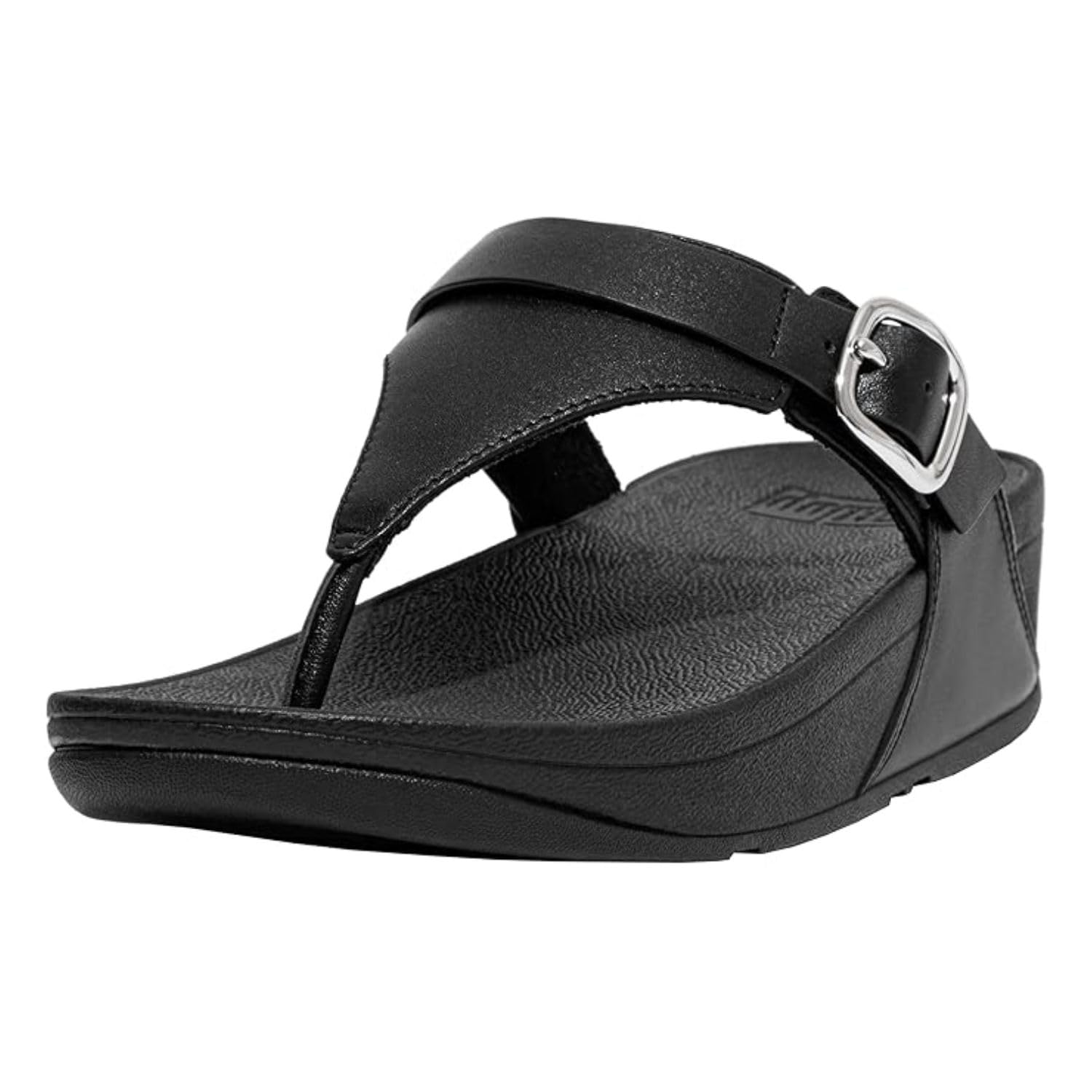 Fitflop Lulu Adjustable Leather Toe-post Sandals Wedge SandalsWomen