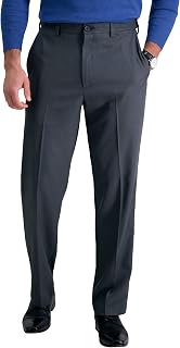 Haggar Cool 18 Pro Mens Straight Fit Flat Front Casual Stretch Golf Pants
