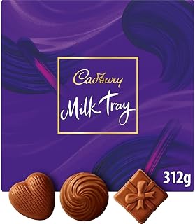 Cadbury Milk Tray Assorted Milk Chocolates Gift Set, 312 g (Pack of 1) | Classic Gift for Birthdays & Anniversaries, For Sharing, Variety of Milk Chocolates, For Chocolate Lovers