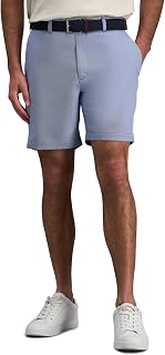 Haggar Men's Cool 18 Pro Stretch Solid Oxford Flat Front Short Casual Shorts
