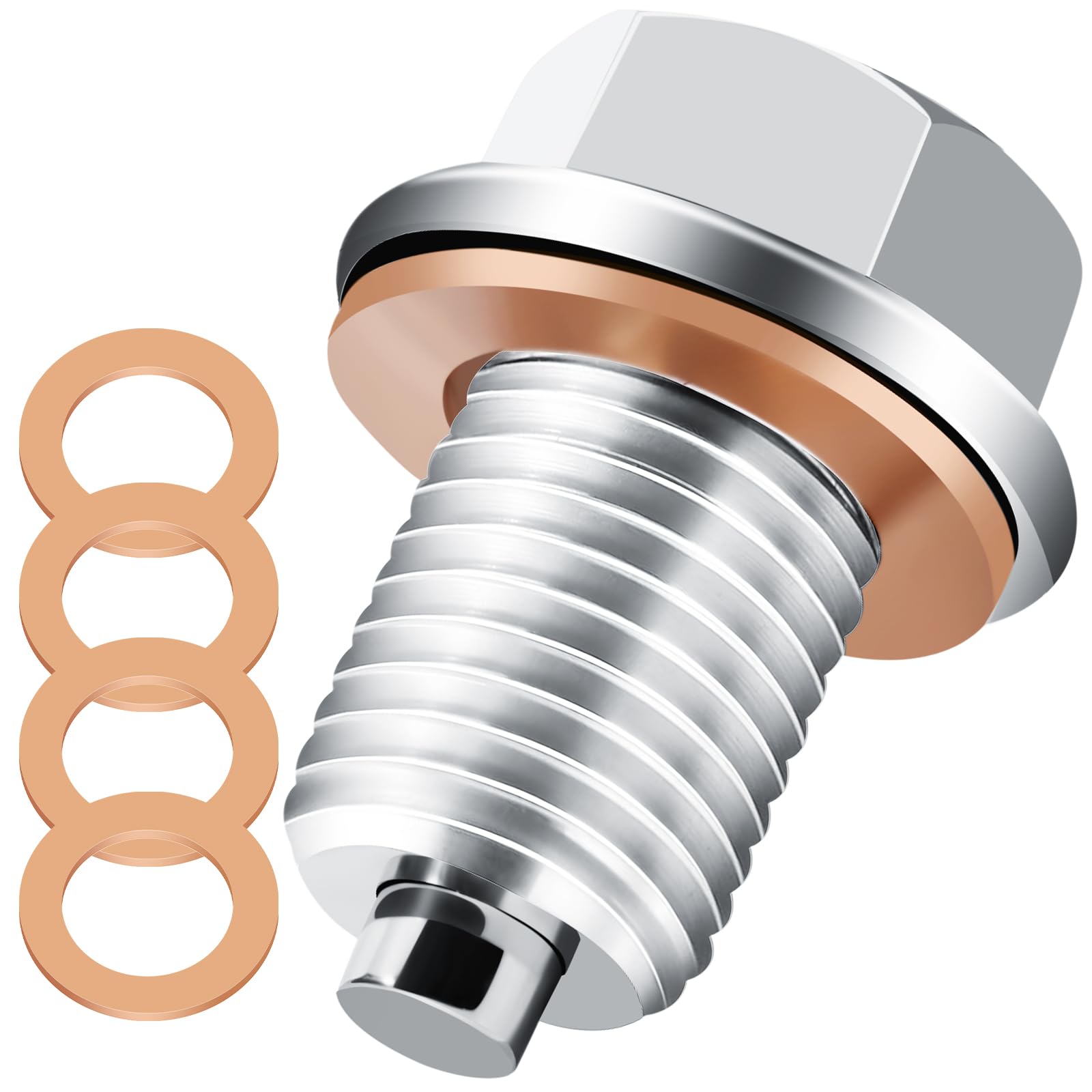 LBOKLING M14x1.5 Oil Drain Plug, Magnetic Stainless Steel Oil Pan Drain | Premiu