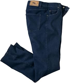 ATLAS FOR MEN - Straight Cut Jeans for Men UK - Zip Fly Stretch Fabric Comfort Regular Fit Mens Jeans - Small to Big and Tall UK Sizes 28-50