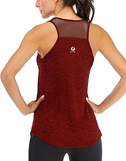 Canotte da allenamento per le donne in rete traspirante Racerback Tank Top Muscle Tank Backless Canotta da corsa