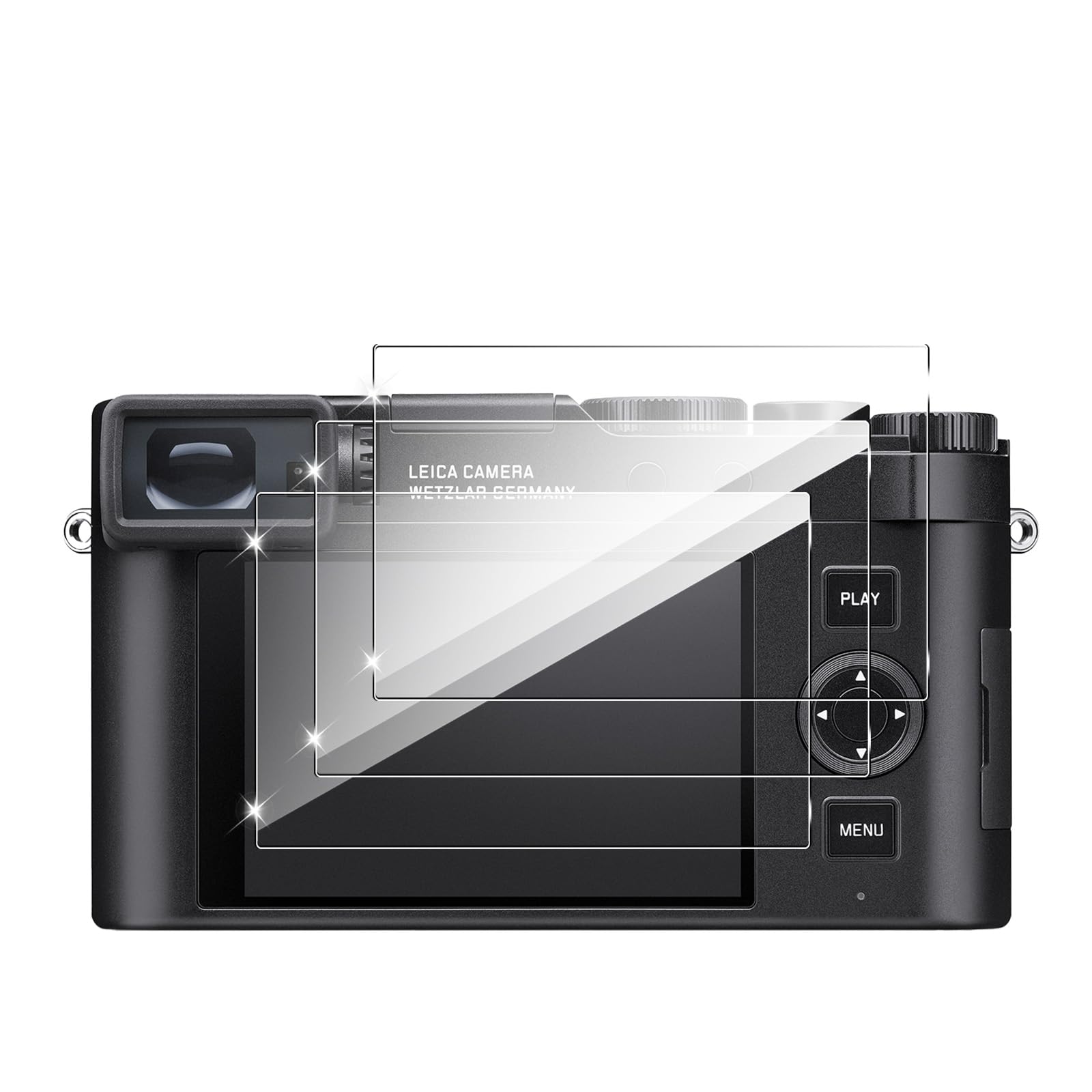 Holilo For Leica D-Lux 8 Accessories【3 Pieces】 Tempered Glass Screen Protector, 