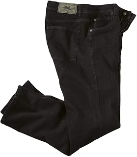 ATLAS FOR MEN - Straight Cut Jeans for Men UK - Zip Fly Stretch Fabric Comfort Regular Fit Mens Jeans - Small to Big and Tall UK Sizes 28-50