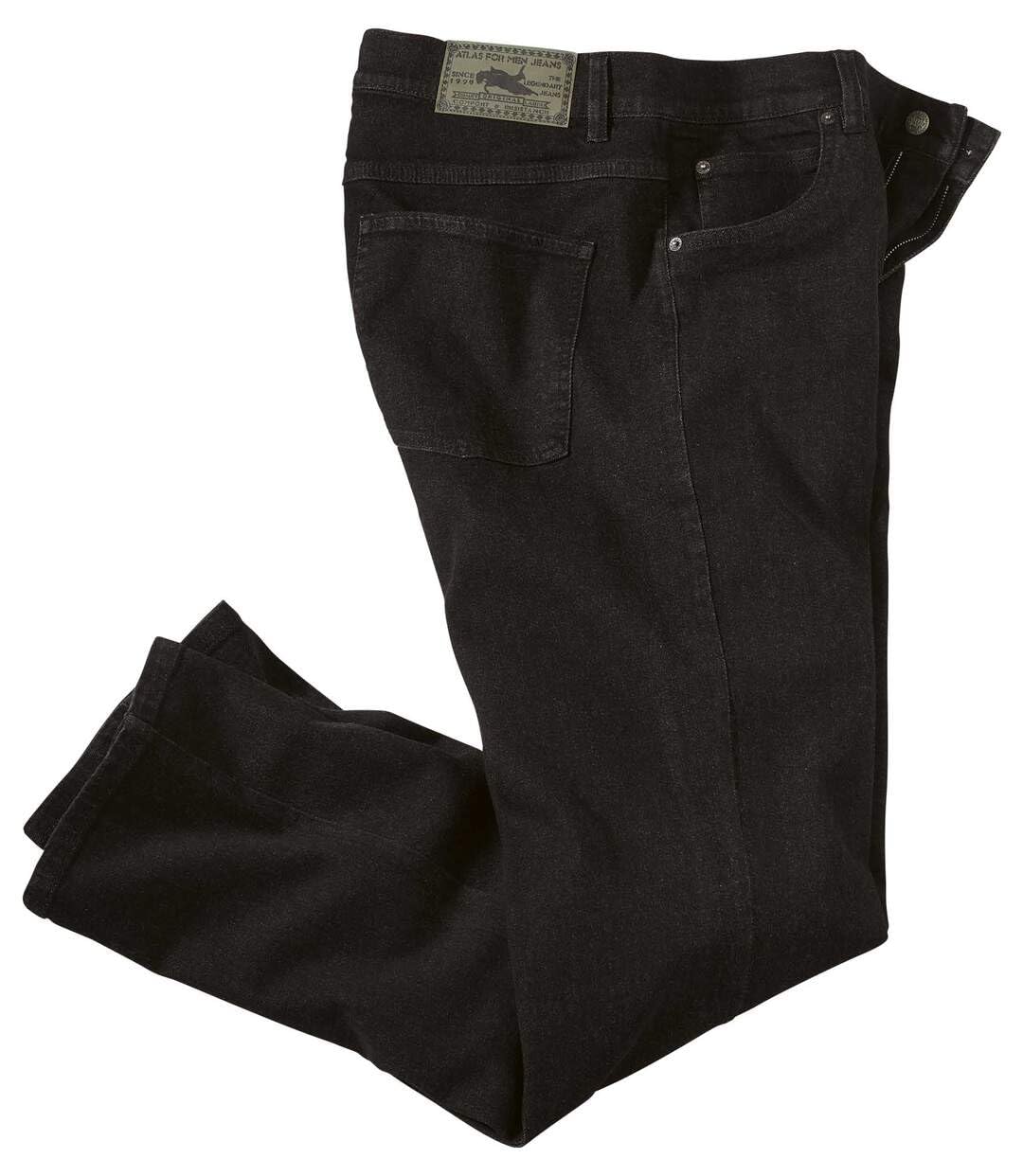 ATLAS FOR MEN - Straight Cut Jeans for Men UK - Zip Fly Stretch Fabric Comfort R
