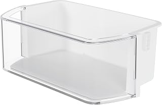 Kojem DA97-12935A Refrigerator Door Shelf Compatible with Samsung | Replacement; Compatible with Samsung RF220NCTABC RF220NCTASP RF220NCTASR RF220NCTAWW Fridger Door Shelves Bin; White+Clear