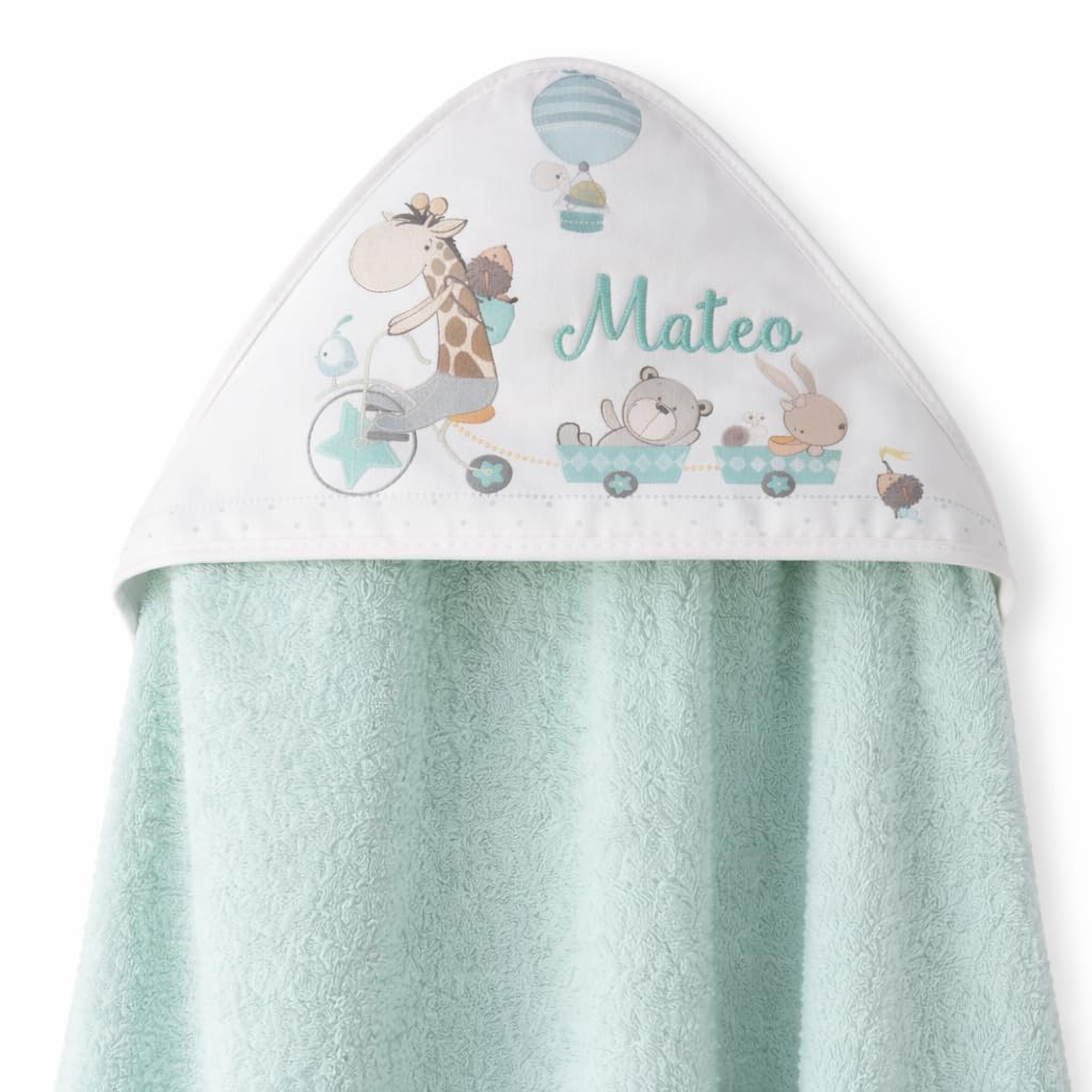 Personalised Baby Bath Cape 0-3 Years Towel 100% Cotton | Personalised Hooded To