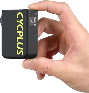 CYCPLUS AS2 ULTRA Electric Air Pump for Bicycles, Portable Pump, Up to 120 PSI, Real Air Pressure Display, Auto Stop, 3.2 oz (90 g), Ultra Lightweight, Compatible with Schrader and Presta Models