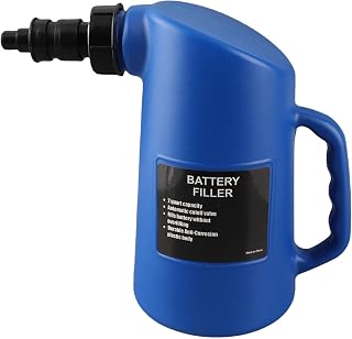Car Battery Filler, 2L Battery Water Filler Bottle Nozzle, Car Battery Water Filler Bottle for Auto Car RV Deep Cycle Jug, PE and PP