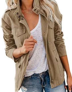 Imily Bela Women's Jacket Cotton Parka with Multiple Pockets