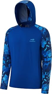 Bassdash Men’s UPF 50 Performance Fishing Shirt Cooling Hoodie Camo Long Sleeve FS17M