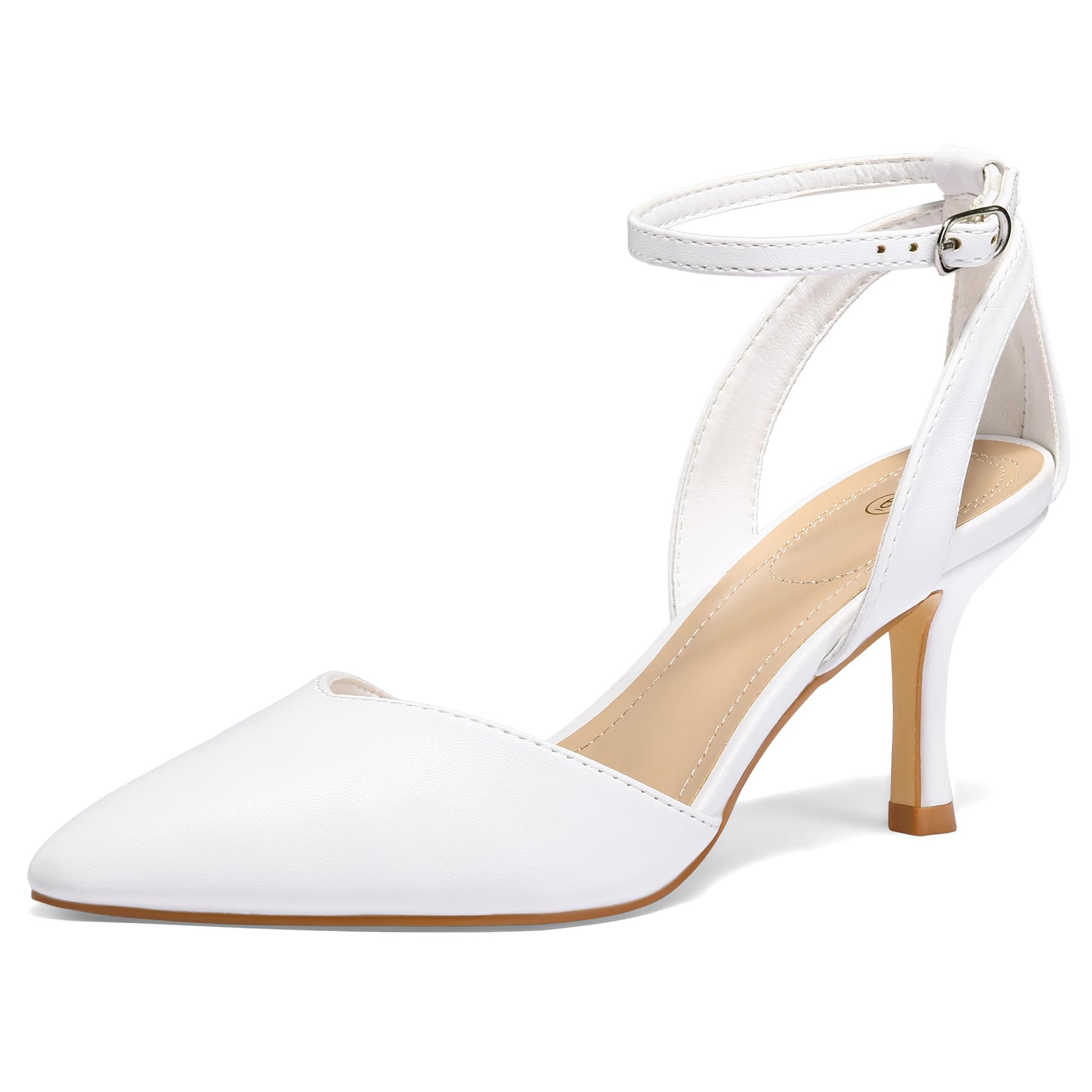 mysoft Women's Closed Toe Kitten Heels Comfortable Dress Pumps Shoes