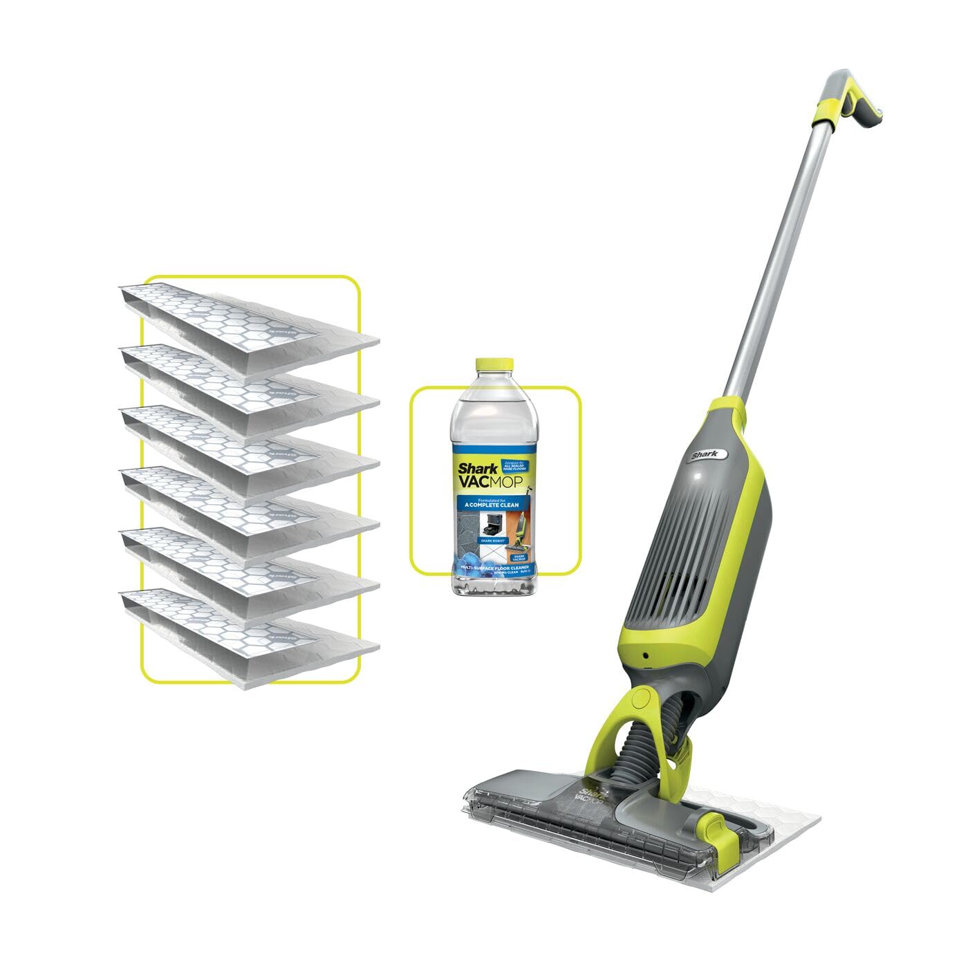 Shark VacMop 2-in-1 Cordless Hard Floor Vacuum Spray Mop, VM200UK | 6x Disposabl