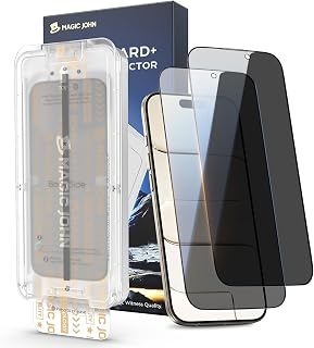 MAGIC JOHN 3rd Gen Upgraded for iPhone Air Privacy Screen Protector 6.5 Inch,25°Anti-Spy Screen,Shockproof Tempered Glass,Auto Dust-Removal,Bubble Free,Easy Installation,Daily Drop Protection,2 Pack