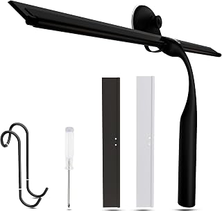 Wunset 35 cm Black Shower Squeegee, Large Window Squeegee - 6 Pieces Set Including 2 Replacement Silicone Lips, Squeegee Shower Cleaner for Shower Doors and Various Smooth Surfaces (35 cm, Black)