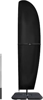 Dokon Cantilever Parasol Cover Waterproof Garden Umbrella Cover, Zip & Rod | Heavy Duty Oxford, Waterproof Nano Coating, Anti-UV, Windproof Strap & Drawstring, 265x70/50cm, Fit 3-4m Banana Parasol