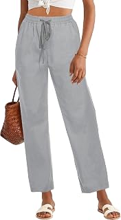 HVEPUO Women's Cotton Trousers Camouflage Trousers Cargo Trousers Casual Trousers
