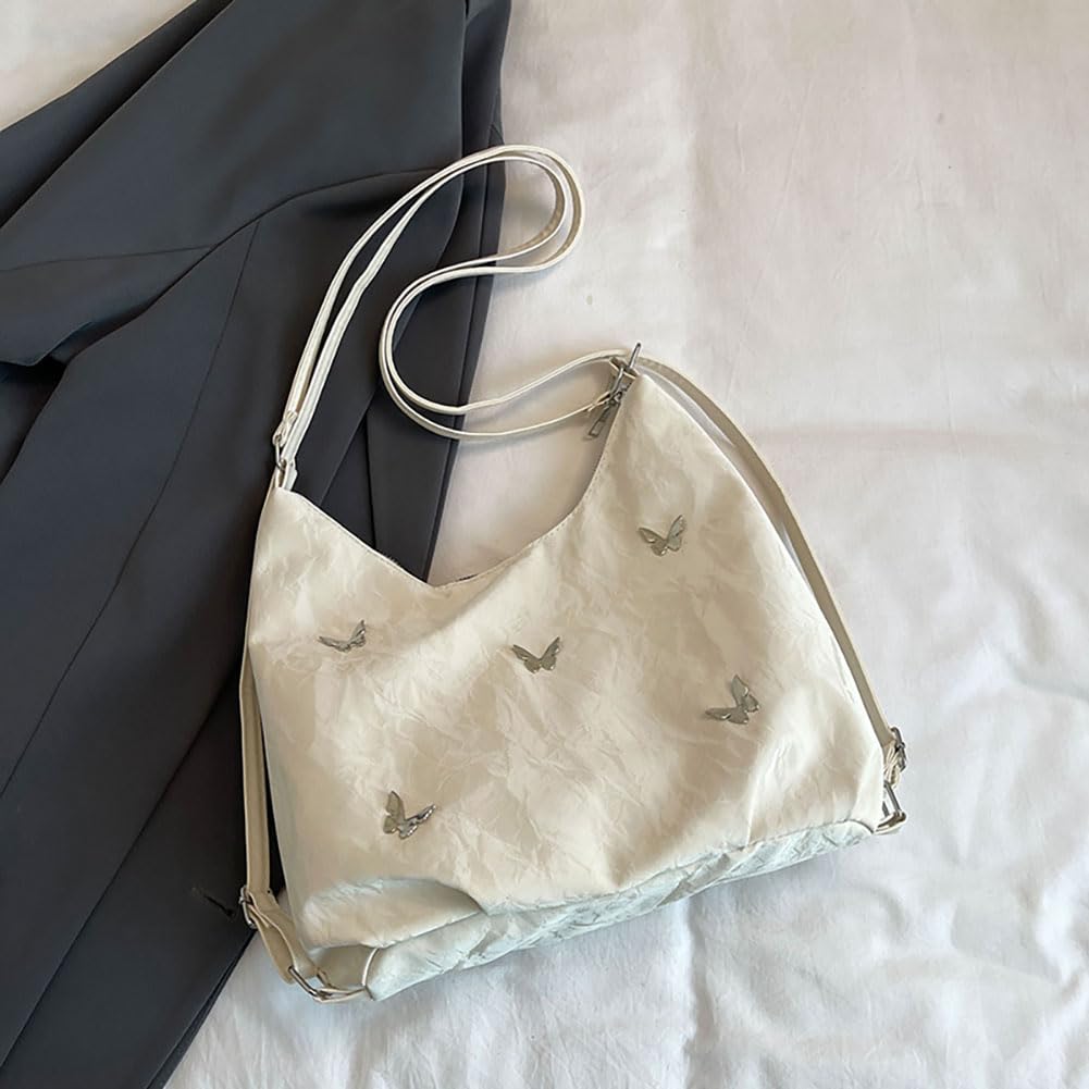 Hobo Bag for Women Butterfly Decor Slouchy Trendy Tote Shoulder Bags Trendy Cute