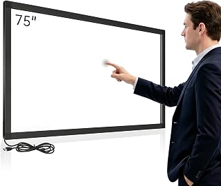 75 Inch IR Touch Panel Overlay, 20 Point Multi-Touch Infrared Touch Frame, Driver-Free Intelligent IR Controller for Smart Boards