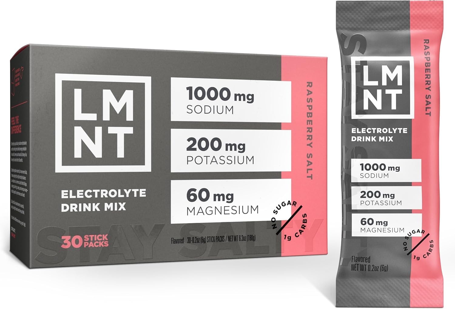 LMNT Keto Electrolyte Powder Packets | Paleo Hydration Powder | No Sugar, No Art