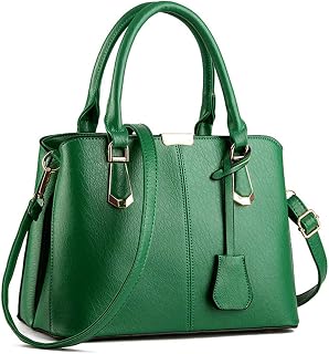 Pahajim Top-Handle Handbag Waterproof Purses for Women Multi-Pocket Tote Bag Ladies Shoulder Crossbody Purse, Green