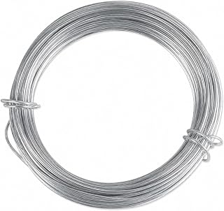 Galvanised Wire Heavy Duty Garden Wire 20m X 1.2mm Plant Support Flexible Metal Coil Binding Wire Rust Resistant Steel Wire Durable DIY Craft Plant Tie Hanging Securing Outdoor Indoor Use