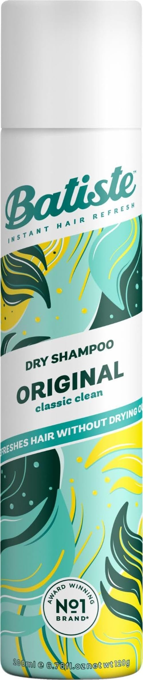 Batiste Dry Shampoo Clean & Classic, 200ml | Instantly refreshes hair, adds volu
